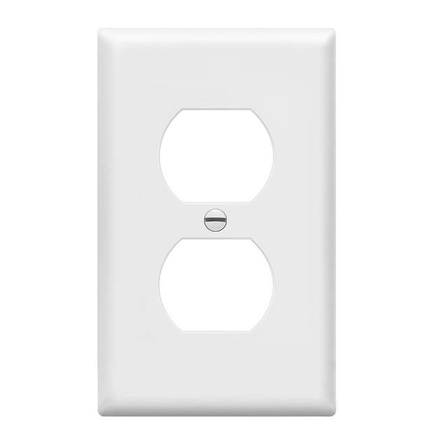 Duplex Wall Plate Electrical Outlet Cover US Standard Size 1-Gang 4.50x2.76 PC Material White/Black Options
