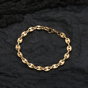 Vente chaude Porc Nez Chaîne Femme Hip Hop 7mm <span class=keywords><strong>Grain</strong></span> <span class=keywords><strong>De</strong></span> Café Cubain <span class=keywords><strong>Cheville</strong></span> Chaîne Bijoux - Product Image 6