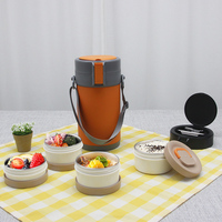 Isolation sous vide Boîtes à lunch isolées en acier inoxydable 304 Grande capacité Portable Office Home and Student Tiffin Box