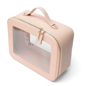 Pochette de luxe étanche personnalisée avec logo, fermeture éclair, pour bonbons, mode, portable, école, voyage, avec fenêtre transparente en PVC, en PU, pour cosmétiques - Product Image 3