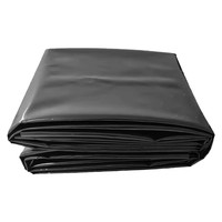 Bâche imperméable VECTUS en polyester noir enduit de PVC, protection UV, résistante aux déchirures, respirante, coupe-vent