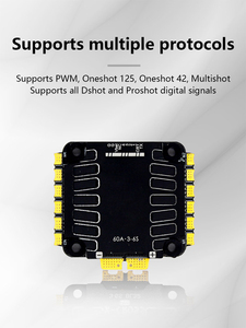 Controlador de Velocidad Electrónico 4 en 1 de Voltaje Amplio 3-6S G701 V5 60A de Alta Carga 128K PWM, Accesorios de Repuesto para Stack de Vuelo de Drones - Product Image 4