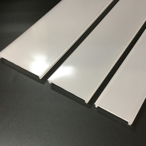 Diffuseur de lumière led d'extrusion en plastique personnalisé pour lampe tubulaire bande linéaire couverture carrée en <span class=keywords><strong>polycarbonate</strong></span> blanc laiteux noir pc - Product Image 2