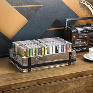 Caja <span class=keywords><strong>de</strong></span> audio retro <span class=keywords><strong>de</strong></span> madera, caja <span class=keywords><strong>de</strong></span> almacenamiento <span class=keywords><strong>de</strong></span> cinta Vintage para libros - Product Image 5