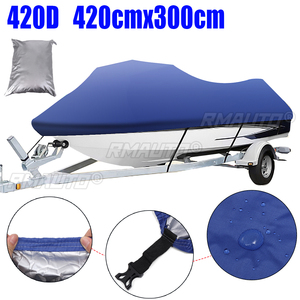 210D 420x300cm <b>Waterproof</b> Dustproof <b>Sunscreen</b> Jet Ski Watercraft Boat Cover for Yamaha WaveRunner EXR/VX Cruiser Sea Doo GTI - Product Image 2