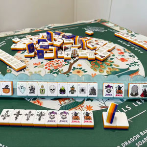 Halloween Mahjong Set 160 Tiles Gothic <strong>Hocus</strong> <strong>Pocus</strong> Spooky Acrylic <strong>Game</strong> with Spiders Case Portable Water Resistant Party Gift - Product Image 6