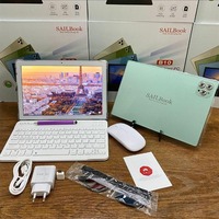 Bantalan Tablet HD 10.1 inci, Tablet PC bisnis layar air dengan Keyboard dan Mouse B10 dengan memori 2GB 32GB