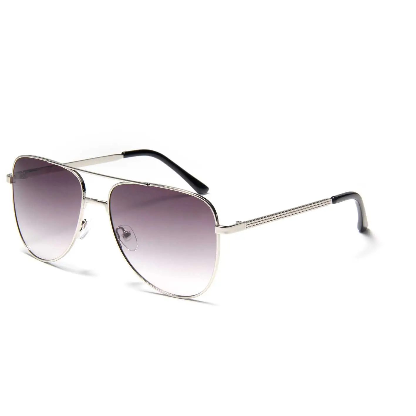 Двойной мост пилот 2024 новые стильные металлические солнцезащитные очки мужские солнцезащитные очки на заказ квадратная оправа очки жабы