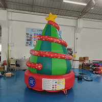 Sapin de Noël gonflable géant en PVC, modèle personnalisable pour décorations de fêtes