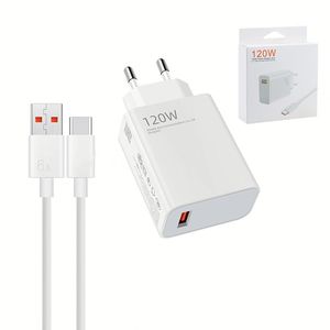 อะแดปเตอร์แปลงไฟ 2 in 1 33W 67W 120W และสายดาต้า Type C สำหรับ MI รุ่น EU US หัวชาร์จ USB แบบเสียบผนัง - Product Image 1