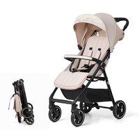 Poussette légère Littlebay pour bébé, pliage à une main, inclinaison infinie, capote XXL, poussette compacte de voyage