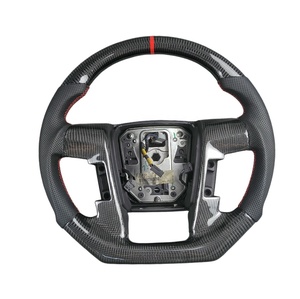 Volant de voiture en fibre de <span class=keywords><strong>carbone</strong></span> forgée avec LED, amélioration pour Ford F150 Bronco Ranger Raptor 2009 2010 2011 2012 2013 2014 - Product Image 3