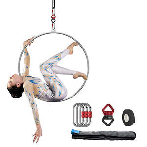 85cm/90cm <span class=keywords><strong>cerceau</strong></span> Lyra aérien entièrement résistant avec accessoires <span class=keywords><strong>cerceau</strong></span> aérien de danse en acier inoxydable - Product Image 1