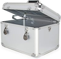 Boîte à médicaments en aluminium avec cadenas remplaçables, grande taille, boîte de rangement verrouillable