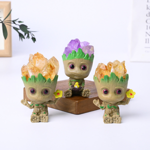 Statuetta di <span class=keywords><strong>Groot</strong></span> in Cristallo di Ametista di Alta Qualità per Regalo, Vendita all'Ingrosso - Product Image 4