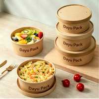 DayuPack Bol en papier double couche biodégradable de qualité supérieure, recyclable, étanche, de qualité alimentaire et écologique