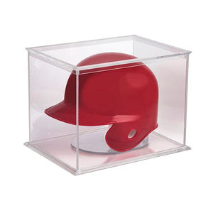 アクリル野球ヘルメット帽子バッティングスタンドホルダー長方形ディスプレイボックスケース工場カスタマイズミニクリアディスプレイケース - Product Image 1