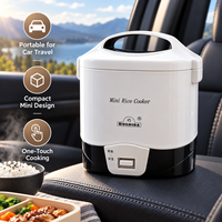 Cuisinière à riz électrique portable pour voiture 220V 1,5L, avec minuterie numérique et fonction maintien au chaud pour le camping