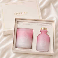 Coffret Cadeau Luxe Bougie Parfumée et Diffuseur à Bâtonnets – Coffret Cadeau Diffuseur et Bougie