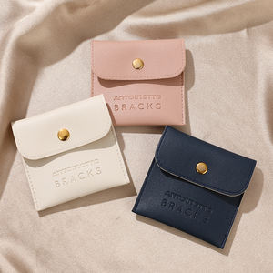 Bolsa de Joyería de Piel Sintética al por Mayor, Bolsa de Embalaje para Joyería con Botón a Presión, Bolsa para Collares y Anillos con su Propio Logotipo - Product Image 3