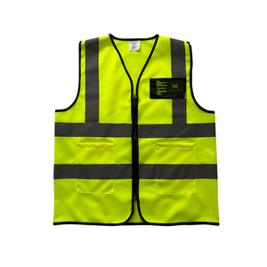 Gilet de sécurité haute visibilité personnalisé CITICITY avec logo réfléchissant pour travaux industriels et de construction, en polyester avec poches - Product Image 4