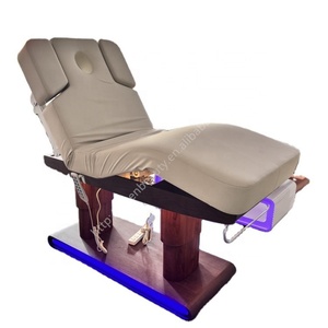 KISEN New Modern Light <b>Electric</b> Beauty Bed Cosmetic Leather 4 Motors Spa Salon Chair Heat Function Massage <b>Table</b> Bed - Product Image 1