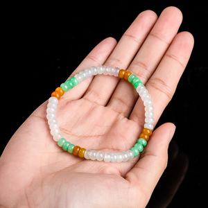 หยกพม่าธรรมชาติ ลูกปัดทรงลูกคิด สร้อยข้อมือหยก สร้อยข้อมือแฟชั่นผู้หญิง หยกคุณภาพสูง ขายส่ง SL98 - Product Image 5