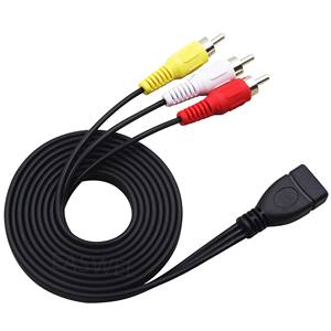 <span class=keywords><strong>สาย</strong></span>เคเบิล USB ตัวเมีย <span class=keywords><strong>ต่อ</strong></span> 3 RCA Phono AV สำหรับเชื่อม<span class=keywords><strong>ต่อ</strong></span>คอมพิวเตอร์ <span class=keywords><strong>ทีวี</strong></span> <span class=keywords><strong>สาย</strong></span>อะแดปเตอร์เสียงและวิดีโอ - Product Image 5