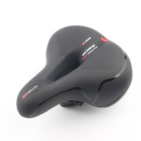 Confort en cuir souple selle de vélo balle absorbante mousse à mémoire large selle de vélo en cuir PU VTT siège de vélo