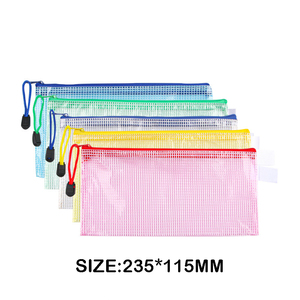 Công Suất Lớn Đầy Màu Sắc Lưu Trữ PVC Nhựa Dây Kéo Tập Tin Túi A4 Lưới Trong Suốt Sinh Viên Thi Giấy Tập Tin Túi Chất Liệu Túi - Product Image 2