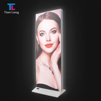 TianLang Led intérieur batterie Rechargeable au sol base mobile affichage publicité boîte à lumière