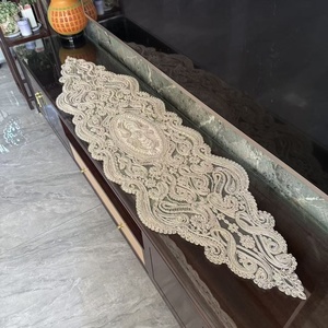 Tovaglia da tavola in pizzo bianco intrecciato all'ingrosso, ricamata floreale, traforata, <span class=keywords><strong>vintage</strong></span>, per matrimoni, decorazioni rustiche per sala da pranzo, feste e <span class=keywords><strong>cucina</strong></span> - Product Image 6