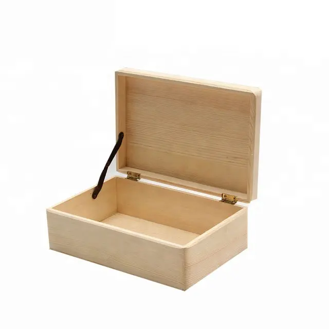 Ronde randen grenen hout verpakking houten doos