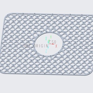Zhixi Silicone Kitchen Sink Drain Mat Rectangle Geometric Non-Slip Heat Resistant Dish Drying Mat - Product Image 2