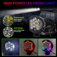 Produits promotionnels, nouvelle lampe de travail LED super lumineuse de 9 pouces, 100W, IP68, étanche, antichoc, en aluminium, pour voiture