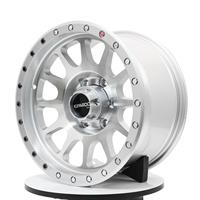 Jantes tout-terrain Kipardo sur mesure 17x9 6x139.7 ET0 Noir mat avec rivets chromés pour Toyota Tacoma Tundra SUV 4x4 Camion