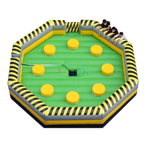 Sayok 7m grands <span class=keywords><strong>jeux</strong></span> gonflables de défi de wipeout de trampoline de fusion toxique pour l'extérieur - Product Image 1