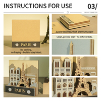 Ornement de bureau personnalisé, souvenir d'entreprise, bloc-notes en papier découpé au laser 2D, bloc-notes créatif, note adhésive artisanale, romantique