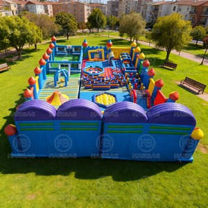 साहसिक inflatable पार्क विशाल बाउंसी महल आउटडोर इंफ्लेटेबल बाधा मनोरंजन पार्क बाल खेल के मैदान में बड़ी उछाल - Product Image 4