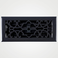 Grille de sol décorative industrielle en acier au carbone 4'' x 10'', robuste, design traditionnel, réglable, pour systèmes CVC
