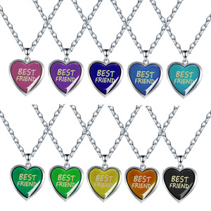 Nouveauté : Collier en acier inoxydable à détection de température, changeant de couleur, motif cœur, pour femmes et filles - Product Image 3