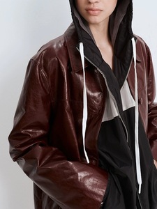 5176 Manteau <span class=keywords><strong>trench</strong></span> en peau de mouton véritable cirée à l'huile, nouvelle mode du fabricant - Product Image 3