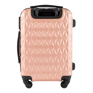 Custom Hard Shell Carry On ABS Travel Suitcase 3pcs Sets Trolley Luggage Bags With 4 Spinner Wheels