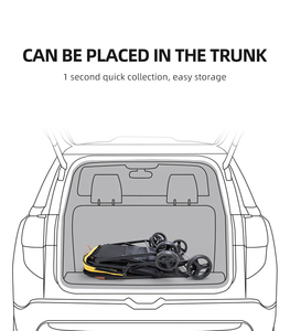 للبيع بالجملة عربات كلاب فاخرة 4 عجلات خفيفة الوزن قابلة للطي متينة قابلة للتعديل ظلال نوافذ شبكية عربة ذات سعة كبيرة - Product Image 5