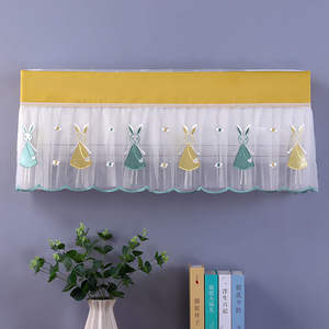 Housse de protection pour climatiseur mural de 92 pouces, élastique, anti-poussière, style moderne et minimaliste, avec bordure en dentelle - Product Image 3