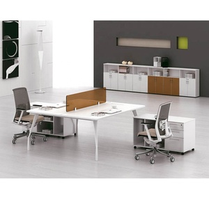Muebles de oficina de la serie SFS-G, estación de trabajo/cubículo abierto para 4 personas Con Pedestal fijo en partición de oficina - Product Image 2