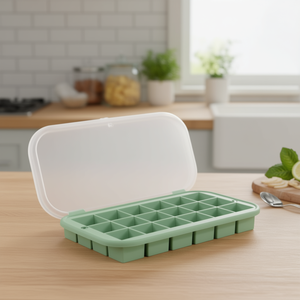 Molde para hielo de 24 cubos (25x25mm) con tapa (19,5x14x3cm) DAILY Verde 356 - Product Image 3
