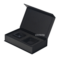 Caja Magnética Negra Sostenible Hecha a Mano para Crema Facial, Suero para el Cuidado de la Piel, con Accesorios, Caja Pequeña Personalizada