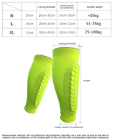 Manchon de compression mollet en EVA souple alvéolé pour football, avec logo personnalisé et protège-tibias