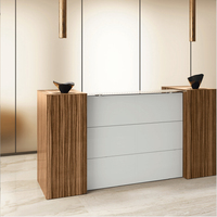 L Shaped Beauty Salone Front Counter Table, Reception Desks